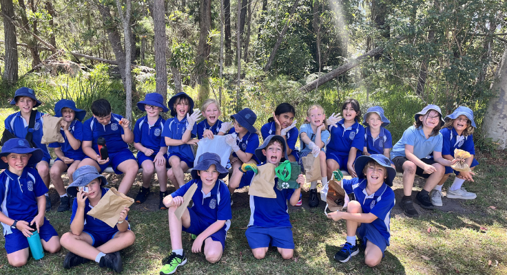 stage 2 crayfish class on clean up australia day
